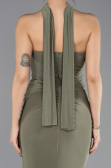 Abendkleid Lang Khaki ABU5561