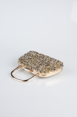 Abendtasche Steinbesetzt Gold SH839