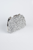 Abendtasche Steinbesetzt Silber SH839