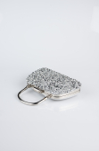 Abendtasche Steinbesetzt Silber SH839