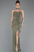 Abschlusskleid Lang Khaki ABU5564