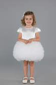 Abendkleid für Kinder Kurz Weiß ABK2502