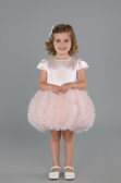 Abendkleid für Kinder Kurz Puder ABK2502