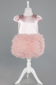 Abendkleid für Kinder Kurz Puder ABK2502