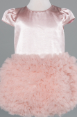 Abendkleid für Kinder Kurz Puder ABK2502