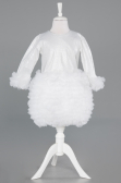 Abendkleid für Kinder Kurz Weiß ABK2503