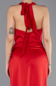 Partykleid Midi Satin Rot ABK2506