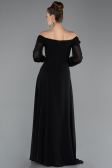 Abendkleid Lang Chiffon Schwarz ABU5591