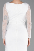 Standesamtkleid Lang Spitze Weiß ABU5588