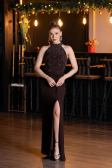 Abendkleid Lang Braun ABU5593