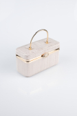 Kästchen-Tasche Laserschnitt Hellgold KC149