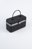 Kästchen-Tasche Laserschnitt Schwarz KC149