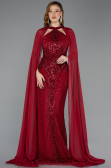 Abendkleid Lang Weinrot ABU5595