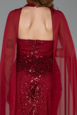 Abendkleid Lang Weinrot ABU5595
