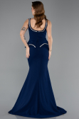 Abendkleid im Meerjungfrau-Stil Lang Marineblau ABU5597