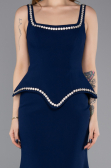 Abendkleid im Meerjungfrau-Stil Lang Marineblau ABU5597