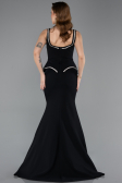 Abendkleid im Meerjungfrau-Stil Lang Schwarz ABU5597