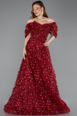 Abendkleid Lang Weinrot ABU5611