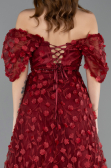 Abendkleid Lang Weinrot ABU5611