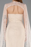 Standesamtkleid Lang Spitze Beige ABU5614
