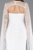 Standesamtkleid Lang Spitze Weiß ABU5614