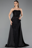 Abendkleid Lang Spitze Schwarz ABU5615