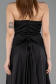 Abendkleid Lang Spitze Schwarz ABU5615