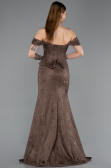 Abendkleid Lang Spitze Hellbraun ABU5609