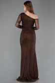 Standesamtkleid Lang Spitze Braun ABU5618