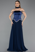Abendkleid Lang Chiffon Marineblau ABU5619
