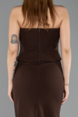 Abendkleid Lang Braun ABU5610