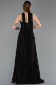 Abendkleid Lang Chiffon Schwarz ABU5619