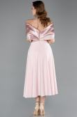 Abendkleid Midi Puder ABK2523