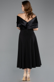 Abendkleid Midi Schwarz ABK2523