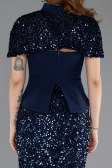 Abendkleid Lang Marineblau ABU5640