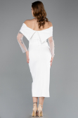 Partykleid Midi Weiß ABK2522