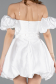 Abendkleid Mini Weiß ABK2512
