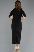Abendkleid Midi Schwarz ABK2517