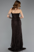 Standesamtkleid Lang Guipure Spitze Braun ABU5642