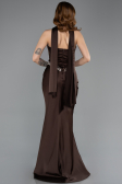 Abendkleid im Meerjungfrau-Stil Lang Satin Braun ABU5644