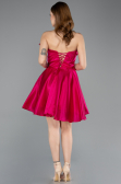 Partykleid Kurz Satin Fuchsie ABK2510