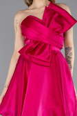 Partykleid Kurz Satin Fuchsie ABK2510