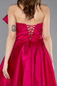 Partykleid Kurz Satin Fuchsie ABK2510