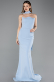 Abendkleid im Meerjungfrau-Stil Lang Eisblau ABU5627