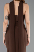 Abendkleid im Meerjungfrau-Stil Lang Braun ABU5627