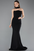 Abendkleid im Meerjungfrau-Stil Lang Schwarz ABU5627