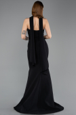 Abendkleid im Meerjungfrau-Stil Lang Schwarz ABU5627