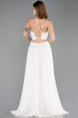 Abendkleid Lang Weiß ABU5632