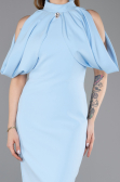 Abendkleid Midi Eisblau ABK2517