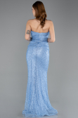 Abendkleid Lang File Indigo ABU5636
